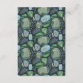 Water Pebbles - wedding enclosure card vertical Begleitkarte (Rückseite)