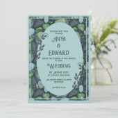 Water Pebbles - Wedding Invitation Einladung (Stehend Vorderseite)