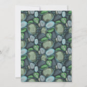 Water Pebbles - Wedding Invitation Einladung (Rückseite)