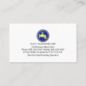 Water Pipe Frame Leaking Water Plumber Visitenkarte (Rückseite)