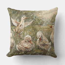 Water Play Whimsical Farmhouse Duck Family Pond Kissen