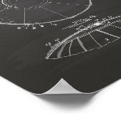 Water Polo Ball 1923 Patent Art Chalkboard Poster (Ecke)