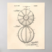 Water Polo Ball 1923 Patent Art Old Peper Poster (Vorne)