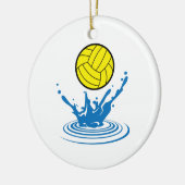 Water Polo Ball Keramik Ornament (Links)