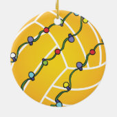 Water Polo Ball mit Lichterlaubsstimmung individue Keramik Ornament (Hinten)
