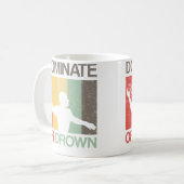 Water Polo Dominieren oder Ertrinken Lustiger Wate Kaffeetasse (Vorderseite Links)