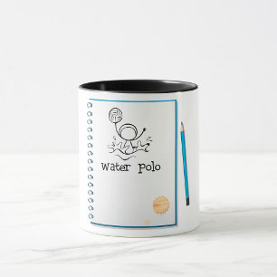 Water Polo Doodle Sketch HandGezeichnet Wasserspor Tasse