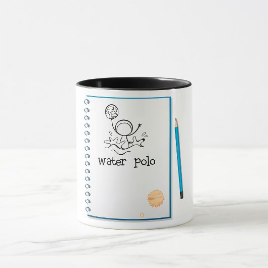Water Polo Doodle Sketch HandGezeichnet Wasserspor Tasse