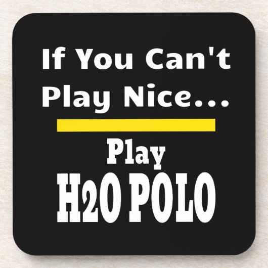 Water Polo Funny Sarcastic H2O Getränkeuntersetzer (Vorderseite)