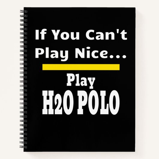 Water Polo Funny Sarcastic H2O Notizblock (Vorderseite)
