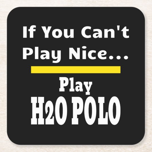Water Polo Funny Sarcastic H2O Rechteckiger Pappuntersetzer (Vorderseite)