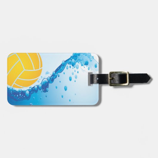 Water Polo Gepäckmarke Gepäckanhänger (Vorderseite horizontal)