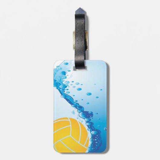 Water Polo Gepäckmarke Gepäckanhänger (Rückseite vertikal)