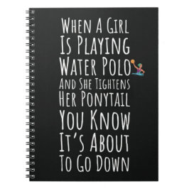 Water Polo gibt Sportlerin für ihr Mädchen Notizblock