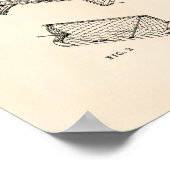 Water Polo Goal 1972 Patent Art Old Peper Poster (Ecke)