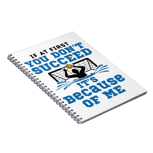 Water Polo Goalie Goalkeeper Funny Sprichwort Notizblock (Rechte Seite)