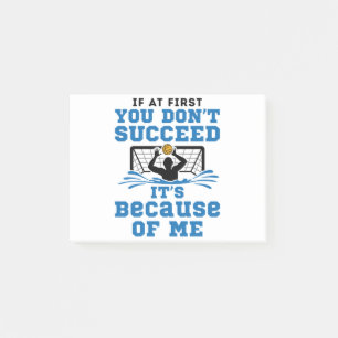 Water Polo Goalie Goalkeeper Funny Sprichwort Post-it Klebezettel