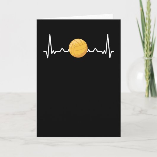 Water Polo Heartbeat | Water Polo Lover Gift Karte (Vorderseite)