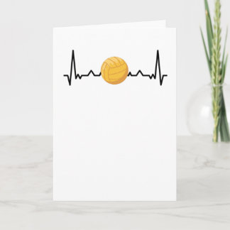 Water Polo Heartbeat | Water Polo Lover Gift Karte