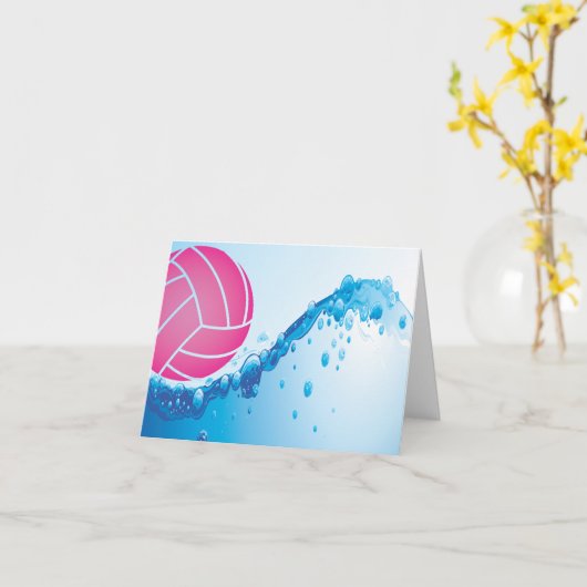 Water Polo Note Cards Karte (Gelbe Blume)