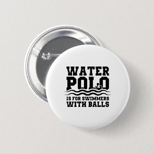 Water Polo Player | Sportteam Trainer Geschenk Button (Vorne & Hinten)