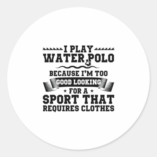 Water Polo Player | Sportteam Trainer Geschenke Runder Aufkleber (Vorderseite)