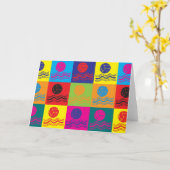 Water Polo Pop Art Karte (Gelbe Blume)