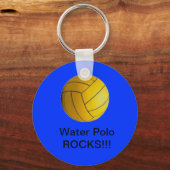 Water Polo Rocks !! Schlüsselanhänger blau (Vorderseite)