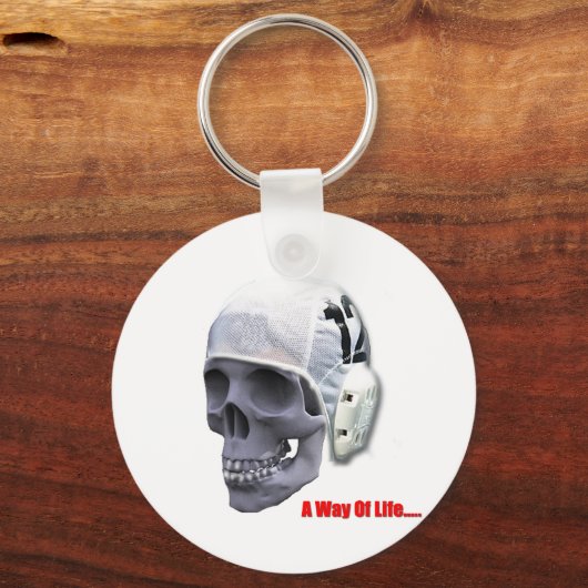 Water Polo Skull Keyring Schlüsselanhänger (Vorderseite)