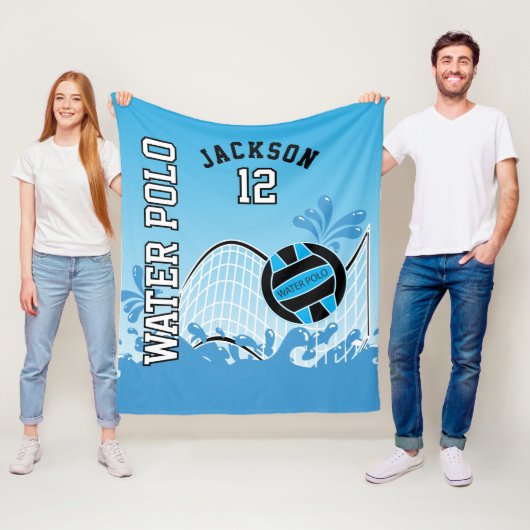 Water Polo 🤽 Sport ♀️ Blue Ball Fleecedecke (Beispiel)
