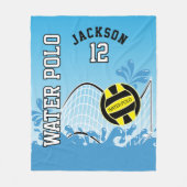 Water Polo 🤽 🏼 ‍ Sport - Gelber Ball Fleecedecke (Vorderseite)