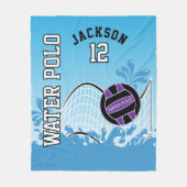 Water Polo 🤽 🏼 ♀️ Sport - Lila Ball Fleecedecke (Vorderseite)