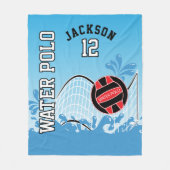 Water Polo 🤽 ‍ Sport ♀️ Red Ball Fleecedecke (Vorderseite)