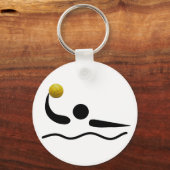 Water Polo Universell Sport Symbol Schlüsselanhänger (Vorderseite)