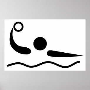 Water Polo Waterpolo Piktogramm Poster