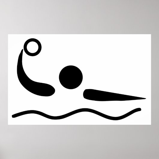 Water Polo Waterpolo Piktogramm Poster (Vorne)