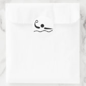 Water Polo Waterpolo Piktogramm Runder Aufkleber (Tasche)