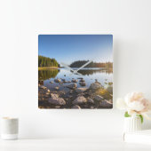 Water | Rhodope Mountains, Bulgaria Quadratische Wanduhr (Zuhause)