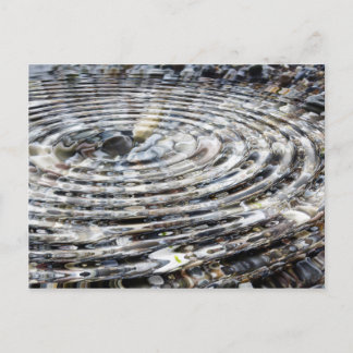 Water Ripple on Pebbles Postkarte