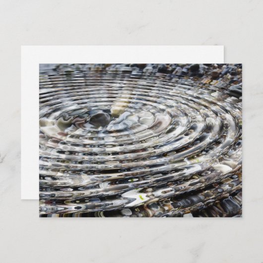Water Ripple on Pebbles Postkarte (Vorne/Hinten)