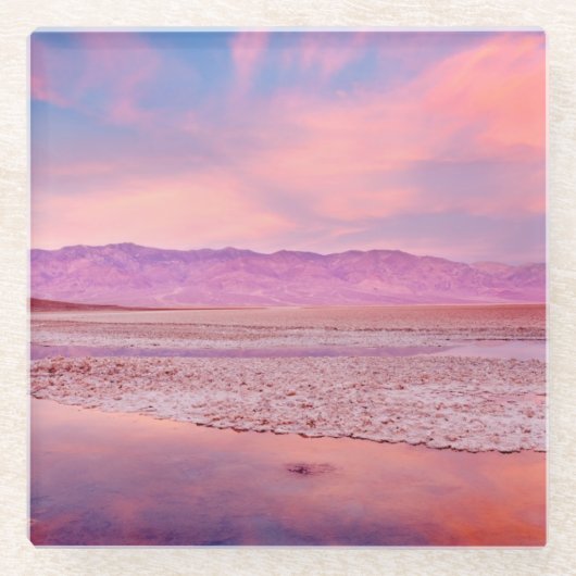 Water See, Badwater, Death Valley Glasuntersetzer (Vorderseite)