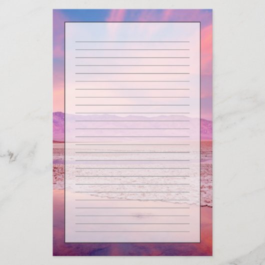 Water See Death Valley Briefpapier (Vorderseite)