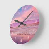 Water See Death Valley Runde Wanduhr (Winkel)