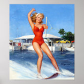 Water Ski Pin Up Poster (Vorne)