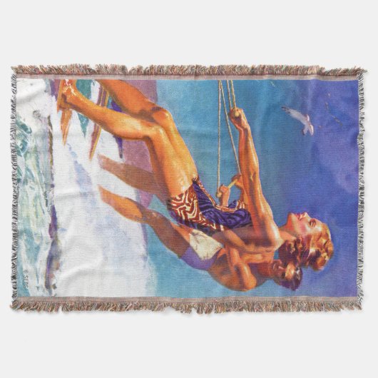 Water Skier von McClelland Barclay Decke (Vorderseite)