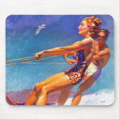 Water Skier von McClelland Barclay Mousepad (Vorne)