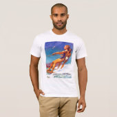 Water Skier von McClelland Barclay T-Shirt (Vorne ganz)