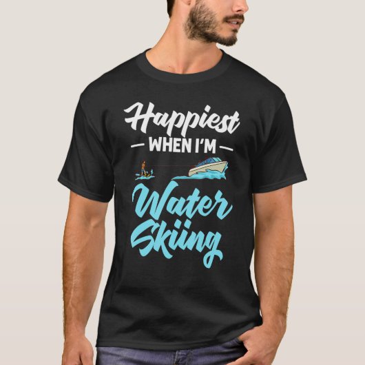 Water Skiing Boat Beginner Board Skier Waterski Tr T-Shirt (Vorderseite)