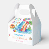 Water Slide Splish Splash Birthday Party Geschenkschachtel (Vorderseite)