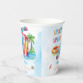 Water Slide Splish Splash Birthday Party Pappbecher (Rechts)